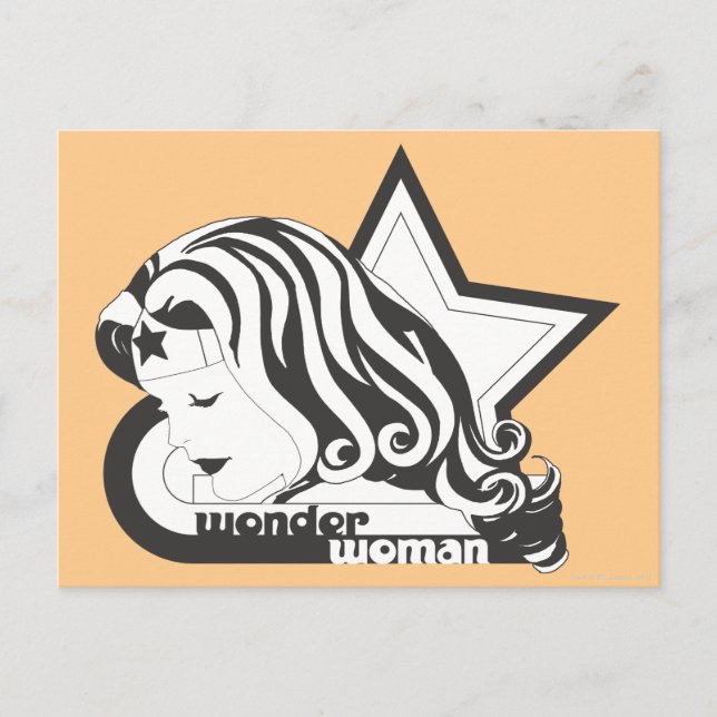 Wonder Woman B&W Star Postcard (Front)