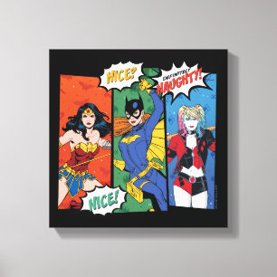 Wonder Woman, Batgirl, & Harley Quinn Holiday Canvas Print