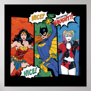 Wonder Woman, Batgirl, & Harley Quinn Holiday Poster