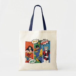 Wonder Woman, Batgirl, & Harley Quinn Holiday Tote Bag