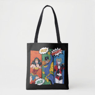 Wonder Woman, Batgirl, & Harley Quinn Holiday Tote Bag