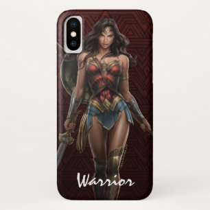 Wonder Woman Battle-Ready Comic Art iPhone X Case