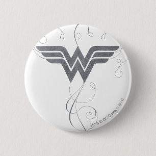 Wonder Woman   Beauty Bliss Logo 6 Cm Round Badge