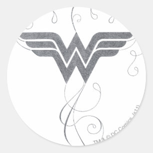 Wonder Woman   Beauty Bliss Logo Classic Round Sticker