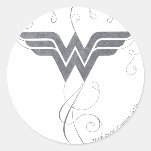Wonder Woman | Beauty Bliss Logo Classic Round Sticker (Front)