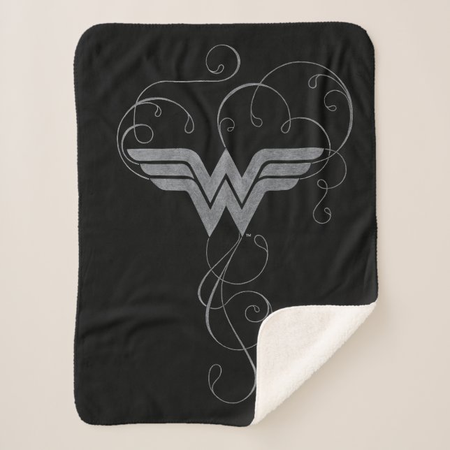 Wonder Woman | Beauty Bliss Logo Sherpa Blanket (Front)