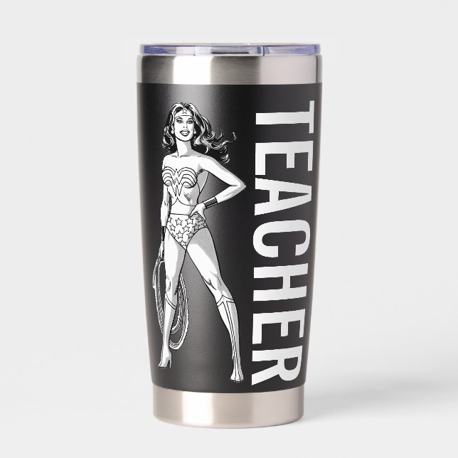 Wonder Woman Black & White Pose Insulated Tumbler (Front)
