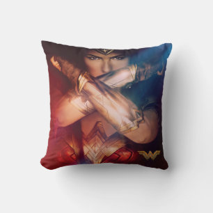 Wonder Woman Blocking With Bracelets Cushion