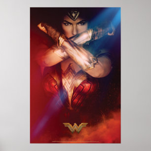 Wonder Woman Blocking With Bracelets Poster