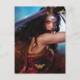 Wonder Woman Blocking With Sword Postcard