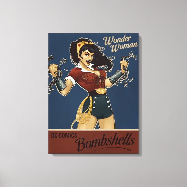 Wonder Woman Bombshell Canvas Print (Front)