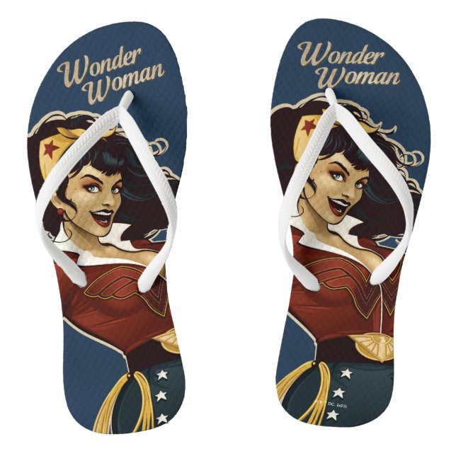 Wonder Woman Bombshell Flip Flops (Footbed)