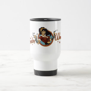 Wonder Woman Bombshell Name Graphic Travel Mug