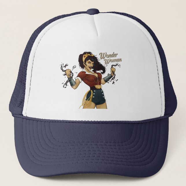 Wonder Woman Bombshell Trucker Hat (Front)