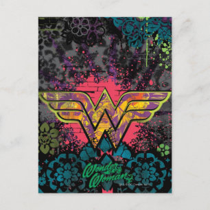 Wonder Woman Brick Wall Collage Postcard