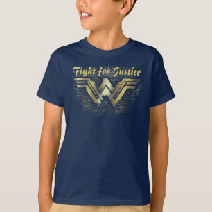 Wonder Woman Brushed Gold Symbol T-Shirt