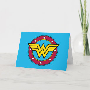 Wonder Woman Circle & Stars Logo Card