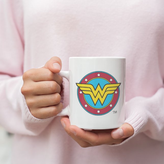 Wonder Woman | Circle & Stars Logo Coffee Mug (Creator Uploaded)