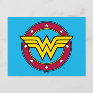Wonder Woman   Circle & Stars Logo Postcard