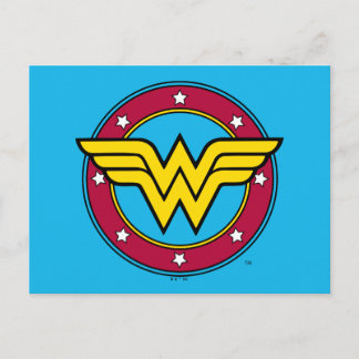 Wonder Woman | Circle & Stars Logo Postcard