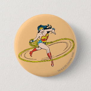 Wonder Woman Circled with Lasso 6 Cm Round Badge