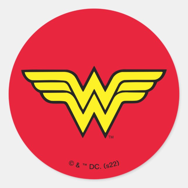 Wonder Woman | Classic Logo Round Sticker (Front)