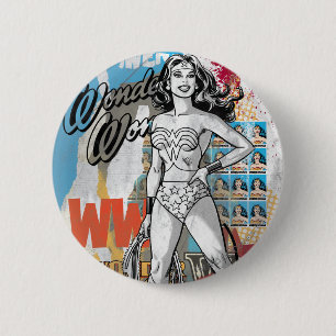 Wonder Woman Collage 2 6 Cm Round Badge