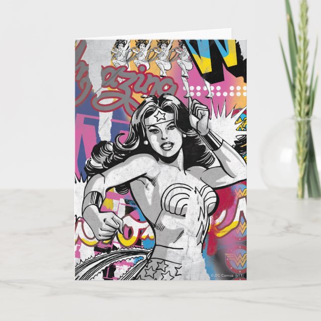 Wonder Woman Collage 3 Card (Front)