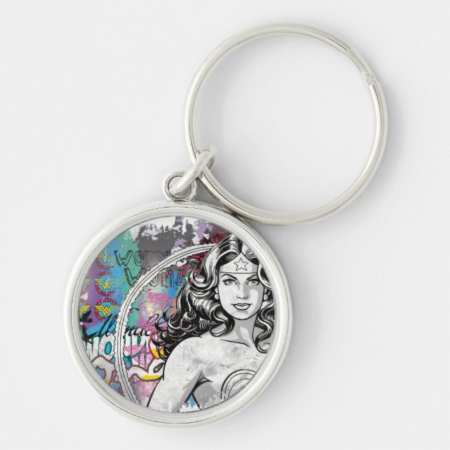 Wonder Woman Collage 6 Key Ring (Front)
