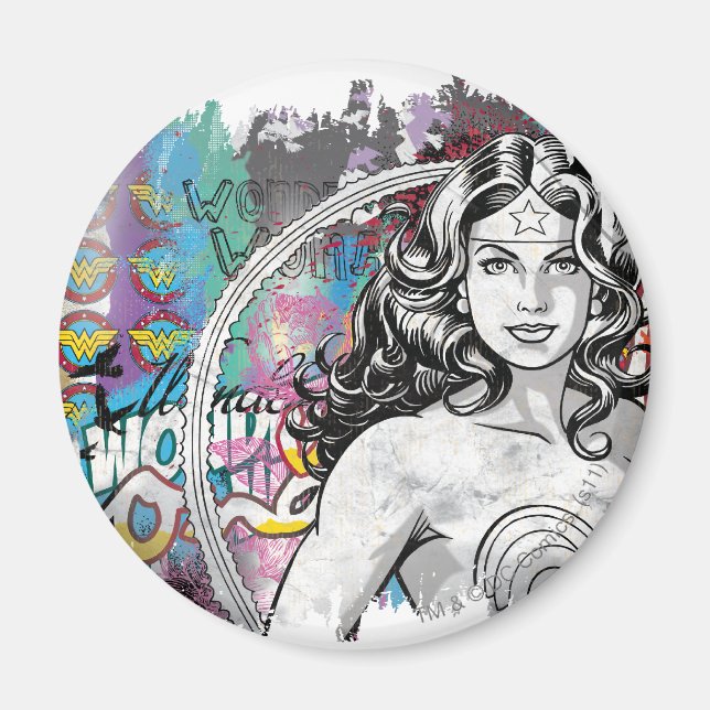Wonder Woman Collage 6 Magnet (Front)