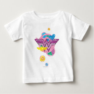 Wonder Woman Colorful Scribbles Baby T-Shirt