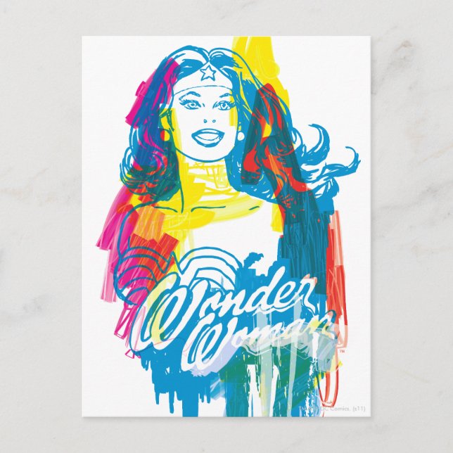 Wonder Woman Colourful 1 Postcard (Front)