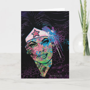 Wonder Woman Colourful Collage Card
