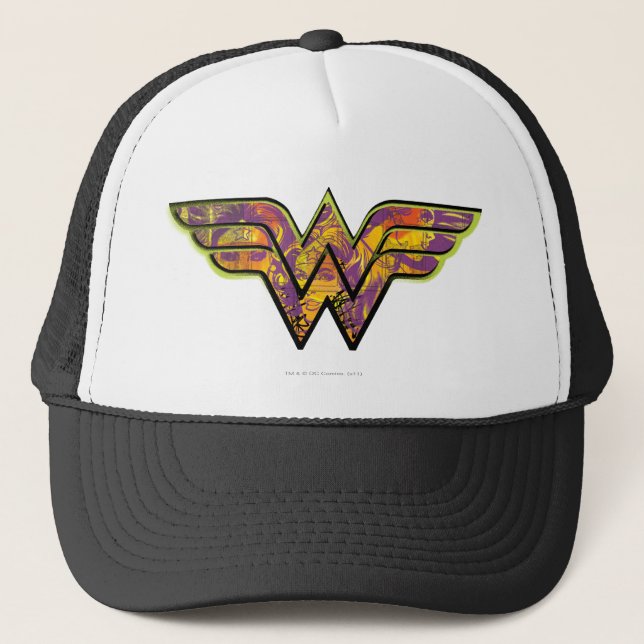 Wonder Woman Colourful Logo Trucker Hat (Front)