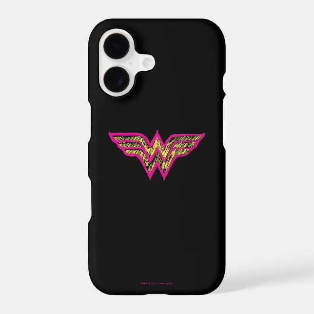 Wonder Woman Colourful Pink and Yellow Logo (Back)