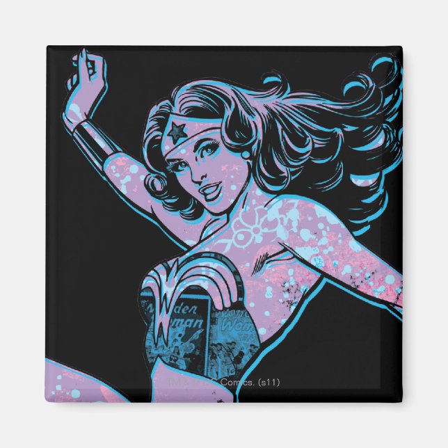 Wonder Woman Colourful Pose Magnet (Front)