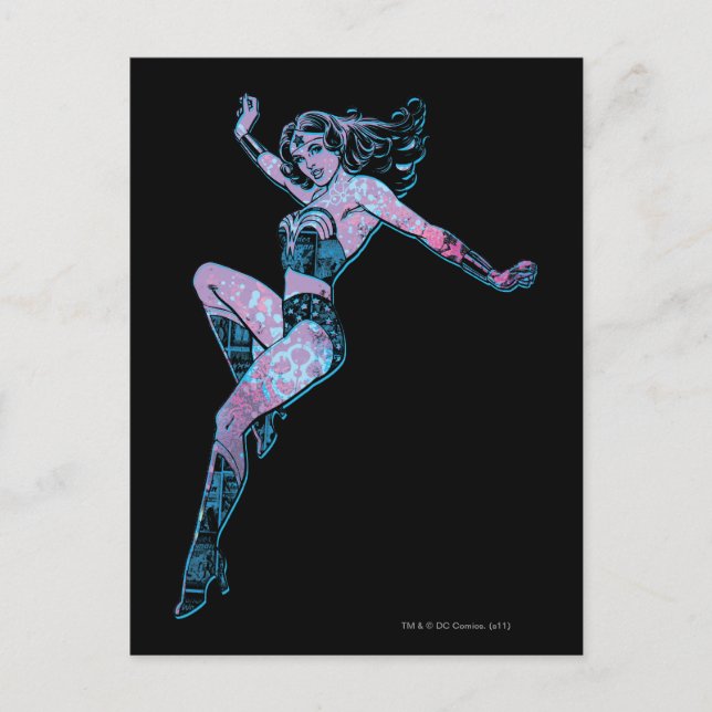 Wonder Woman Colourful Pose Postcard (Front)