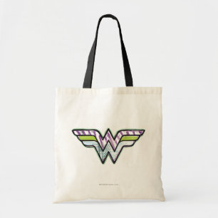 Wonder Woman Colourful Sketch Logo Tote Bag