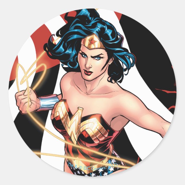 Wonder Woman Comic Cover #12 Classic Round Sticker (Front)