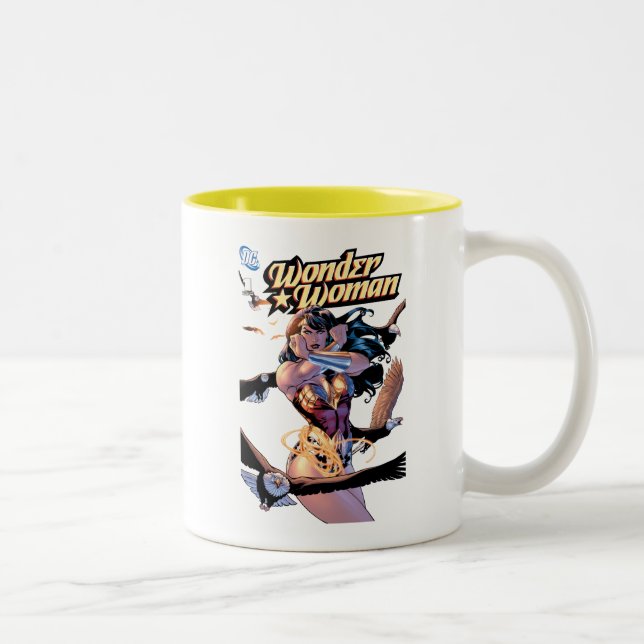 Wonder Woman Comic Cover #1 Two-Tone Coffee Mug (Right)