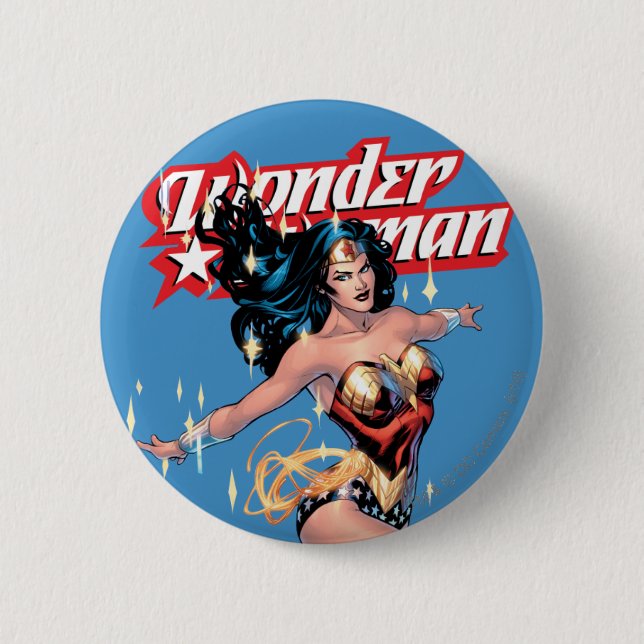 Wonder Woman Comic Cover 6 Cm Round Badge (Front)