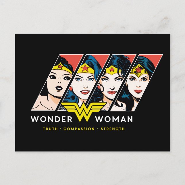 Wonder Woman Comic Evolution Graphic Invitation Postcard (Front)