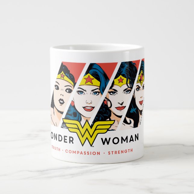 Wonder Woman Comic Evolution Graphic Large Coffee Mug (Front)