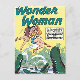 Wonder Woman Crocodiles Postcard