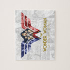 Wonder Woman Crossed Arms in Logo Collage