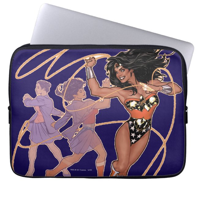 Wonder Woman Diana Prince Transformation Laptop Sleeve (Front)