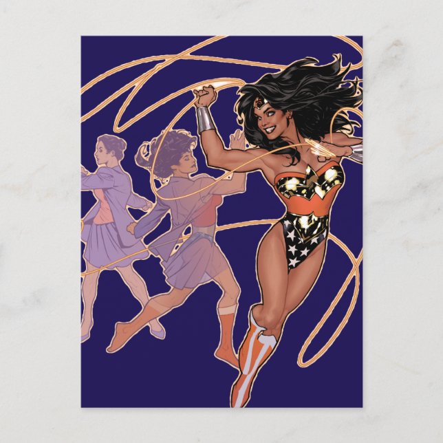 Wonder Woman Diana Prince Transformation Postcard (Front)