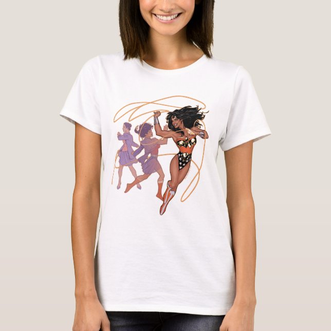 Wonder Woman Diana Prince Transformation T-Shirt (Front)