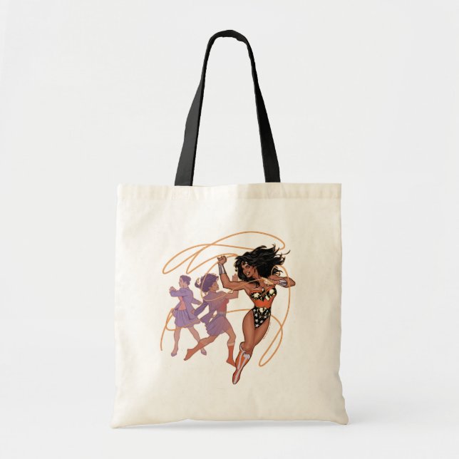 Wonder Woman Diana Prince Transformation Tote Bag (Front)