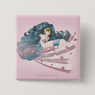 Wonder Woman Dolphin and Stripes 15 Cm Square Badge